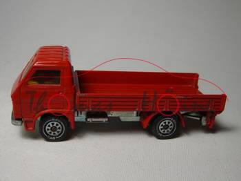 00000 MAN-VW LKW (Typ G 90, Motorbaureihe MAN D0226) mit Plane, Modell 1979-1987, rot, ohne Plane, B