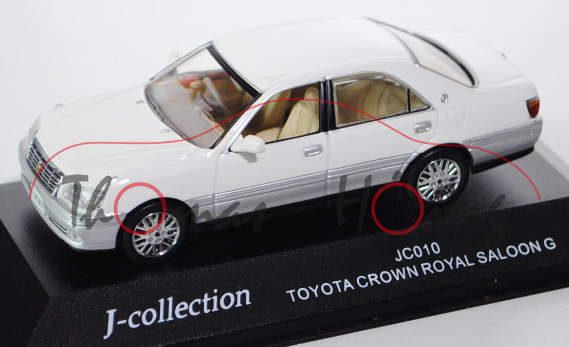 Toyota Crown Royal Saloon G (11. Generation, Typ S170), Modell 1999-2003, cremeweiß/silber, J-collec