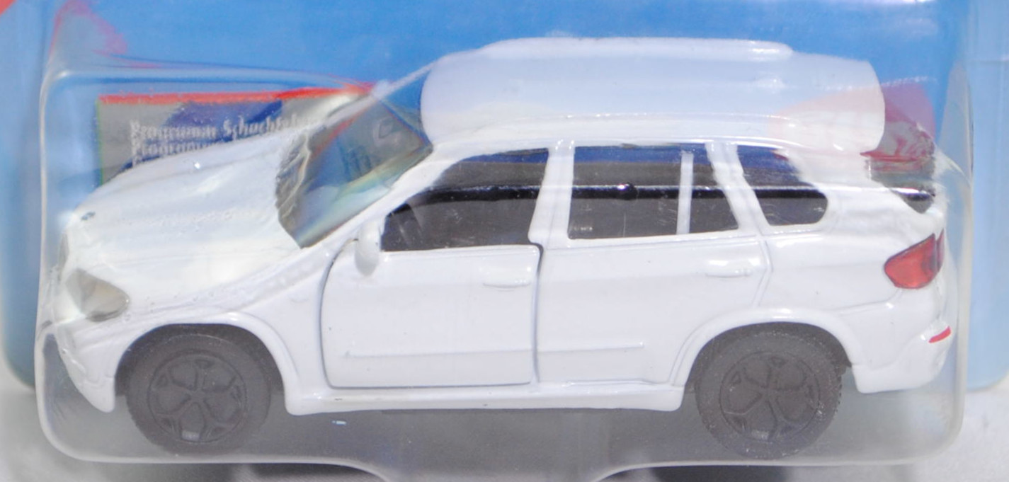 00001 BMW X5 3.0si / xDrive30i (E70, Vorfacelift, Modell 2006-2008 als X5 3.0si bzw. 2008-2010 als X5 xDrive30i), reinweiß, SIKU SUPER, 1:58, P29a