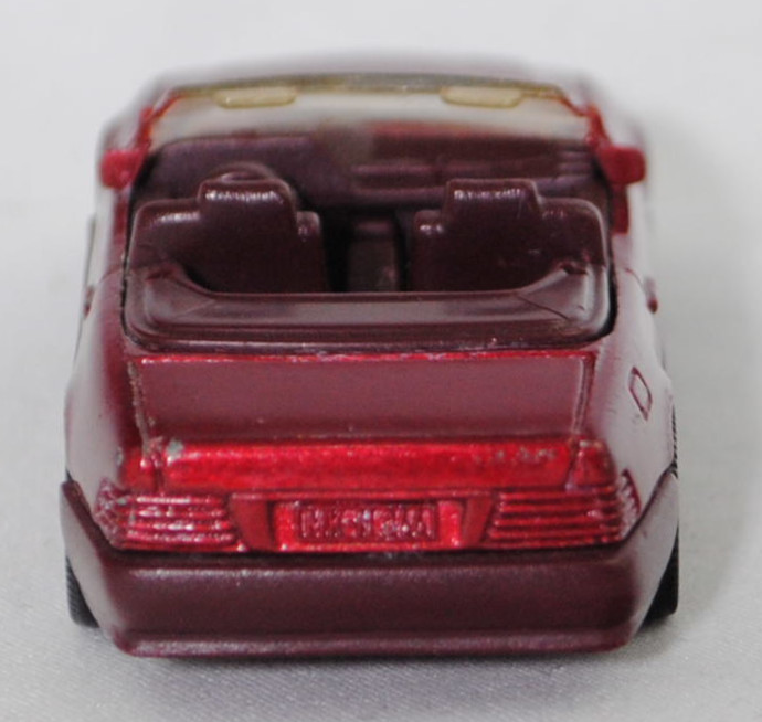 00001 Mercedes-Benz 500 SL (R 129, Modell 1989-1992), purpurrotmetallic, Stern im Kühlergrill silber, Scheibe seitlich lackiert, Heckklappe ohne Stern, Hong, B7, SIKU SUPER, 1:55, m-