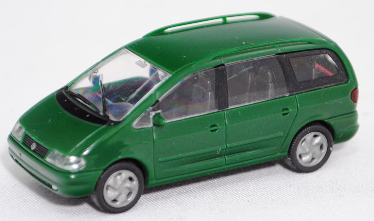 VW Sharan I 2.8 VR6 (1. Gen., Typ 7M8, Vorfacelift, Modell 1995-2000), hell-moosgrün, Rietze, 1:87