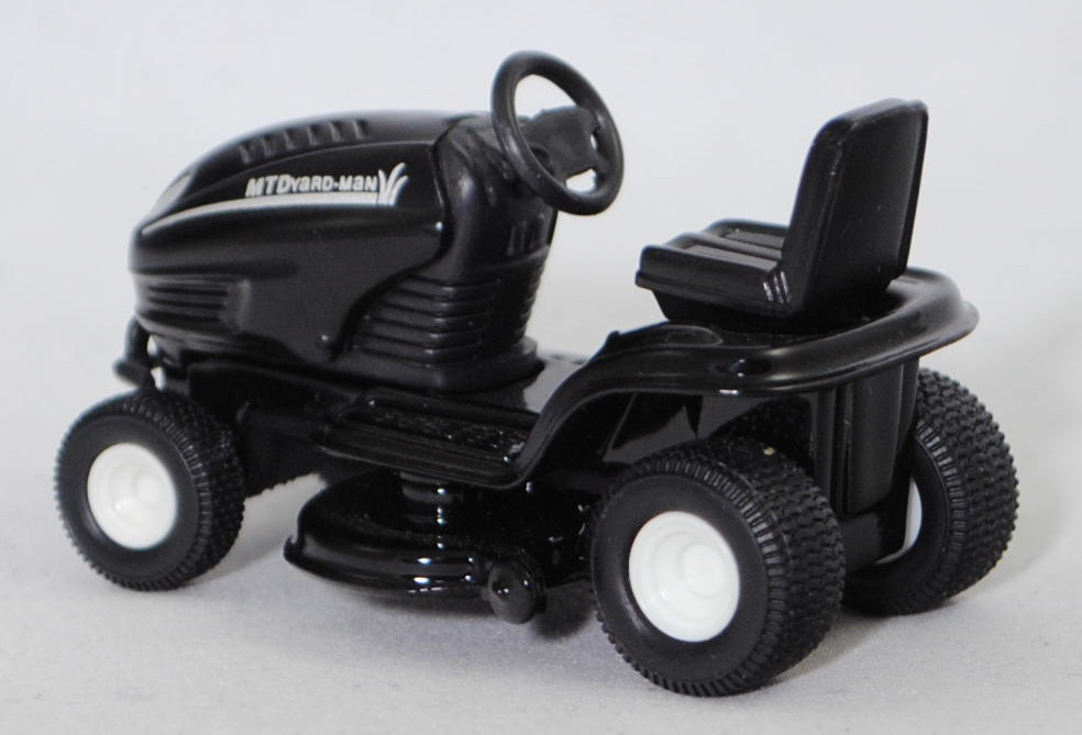 00002 Rasentraktor MTD YaRD-MaN AG 5165 AUTODRIVE™ (Modellnummer 13AE504G643, 4-Style, Modell 2002-2002), schwarz, ohne Chargennummer, SIKU SUPER, 1:32, m