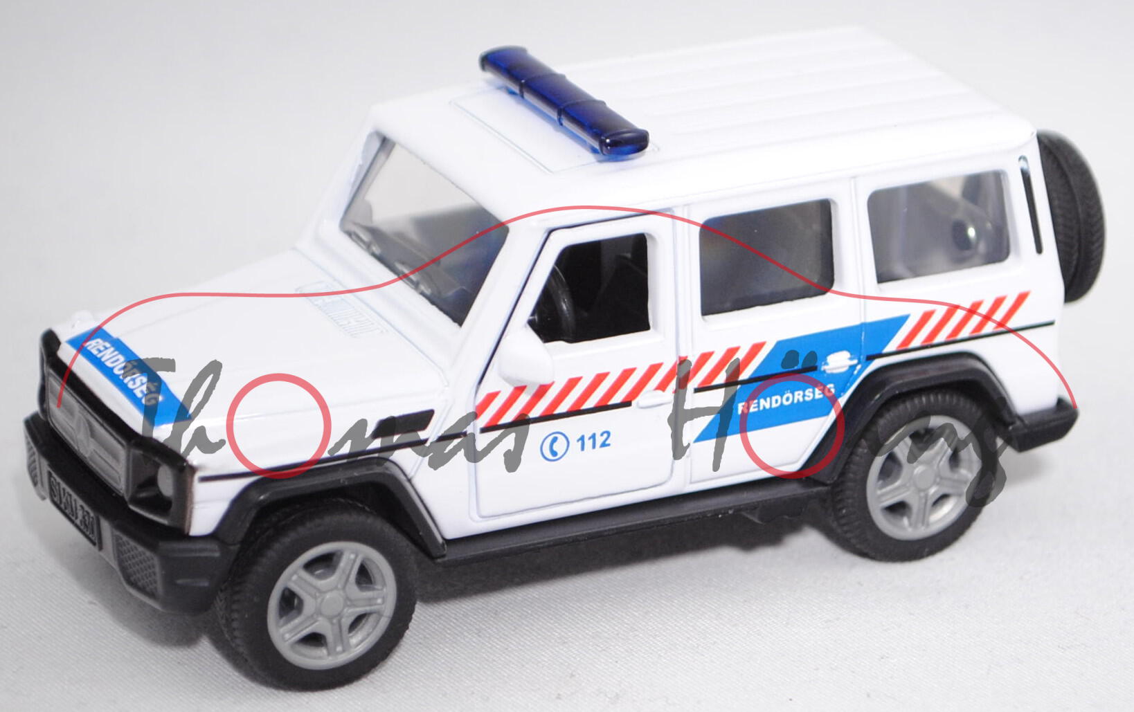 06401 HU Mercedes-Benz G 65 AMG (Mod. 12-15) Federal Police, weiß, RENDÖRSÉG, SIKU, 1:50, L17mpK