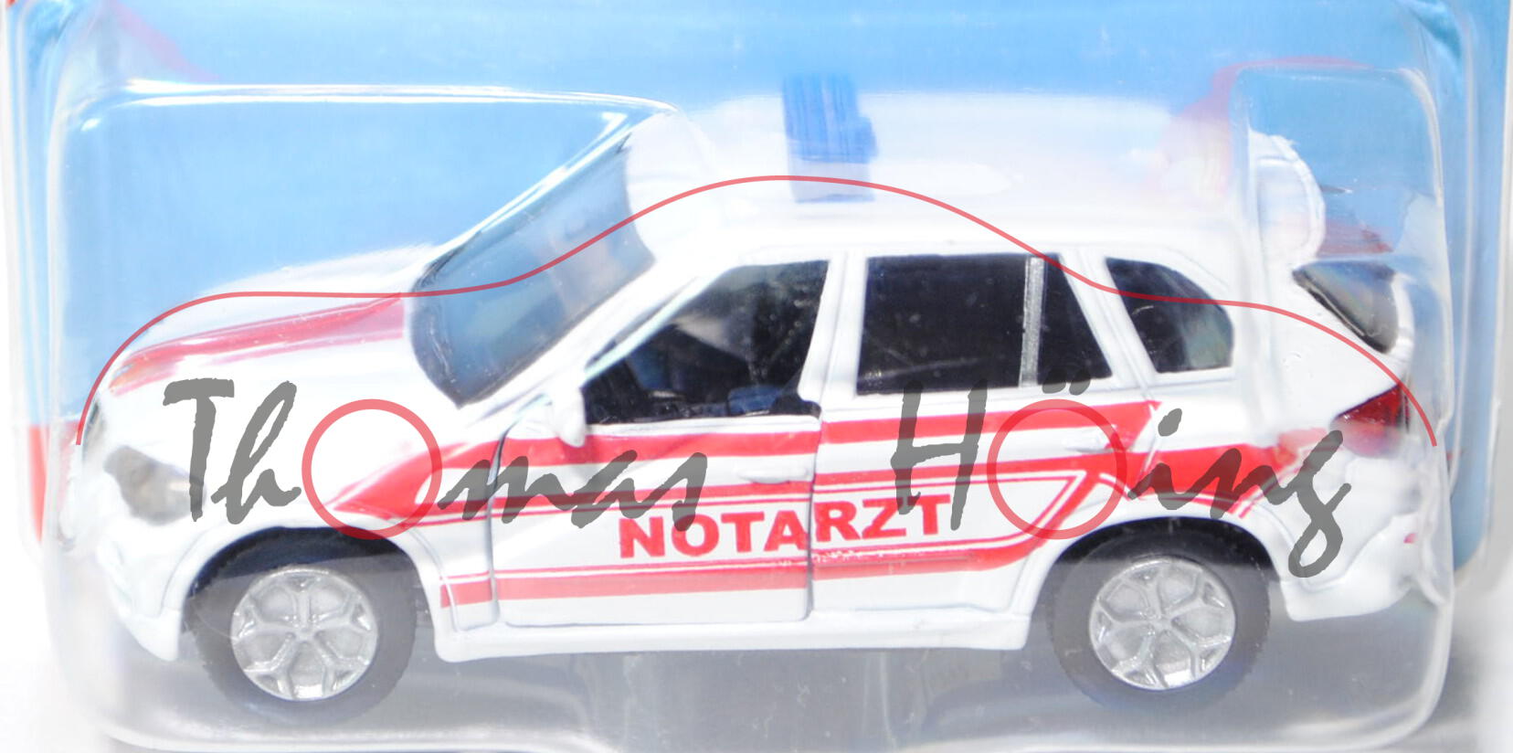 00001 BMW X5 3.0si (Typ E70, Modell 2006-2010) Notarzt-Geländewagen, reinweiß/verkehrsrot, innen sch