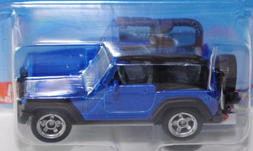 00004 Jeep Wrangler TJ 4.0 (Modell 1997-2006), dunkel-verkehrsblaumetallic/mattschwarz, innen basalt