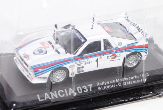 Lancia Rallye 037, Modell 1982-1983, reinweiß, MARTINI / LANCIA, Rallye Monte Carlo 1983, Walter Röh