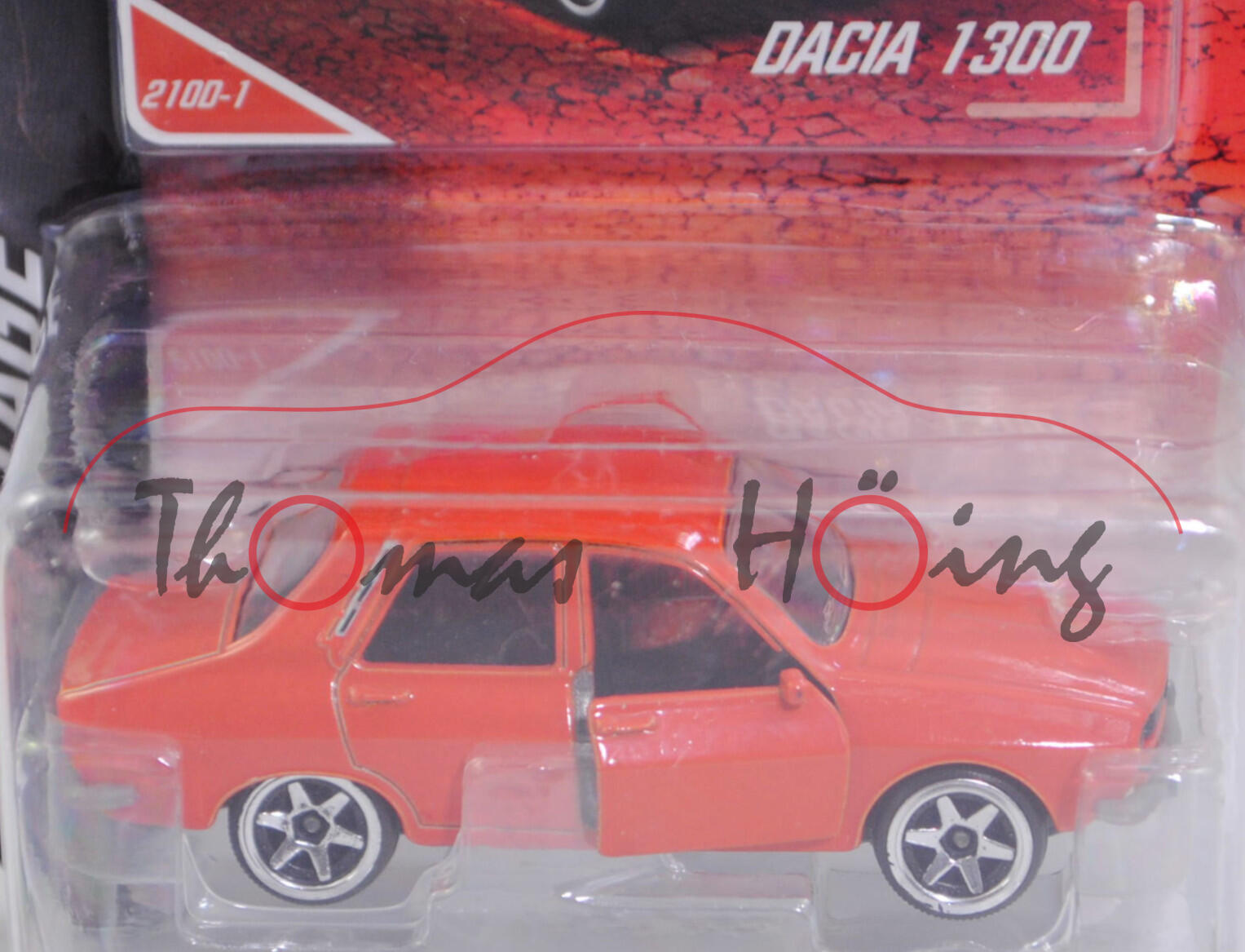 Dacia 1300 (Facelift 1 von 1978, Mod. 78-79), dunkel-rotorange, Nr. 210D-1, majorette, 1:53, Blister
