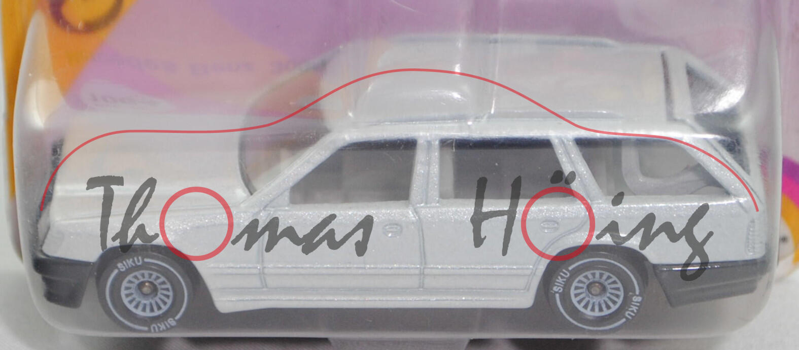 00012 Mercedes-Benz 300 TE (S 124, Modell 1985-1986), perlmuttweiß metallic, SIKU, 1:55, P23