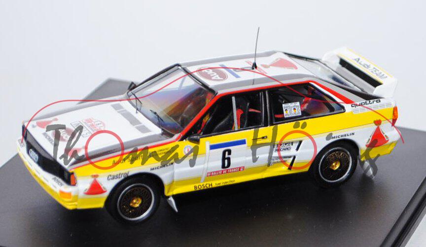 Audi Quattro, weiß, Tour de Corse 1984, Blomqvist/Cederberg, Nr. 6, 5. Platz, Trofeu, 1:43, PC-Box