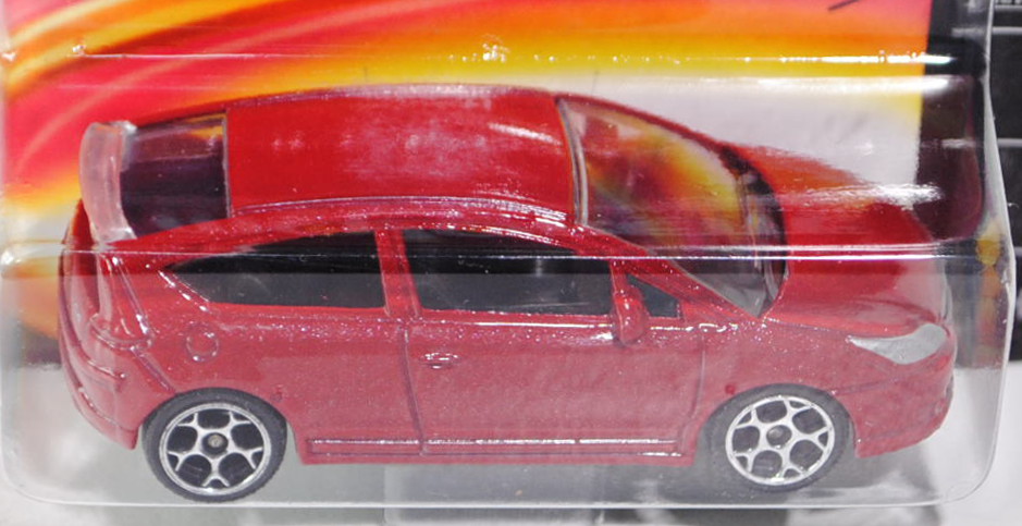 Citroen C4 Coupé (Typ L, dreitürig) (Nr. 254F), Modell 2004-2008, rubinrotmetallic, majorette, 1:57,