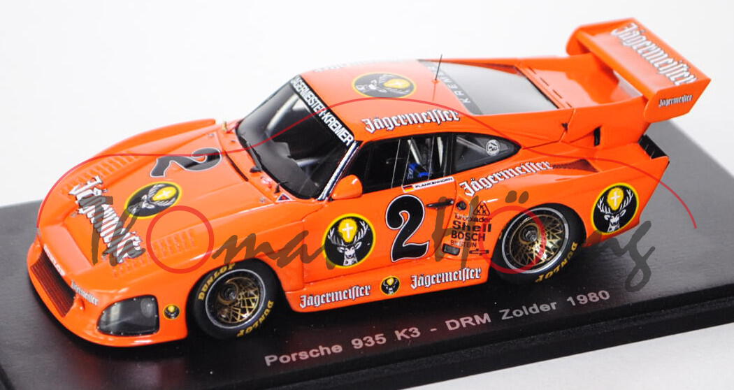 Porsche 935 K3/80, Modell 1976-1981, reinorange, DRM Zolder 1980 (3. Platz), Nr. 2, Fahrer: Axel Pla