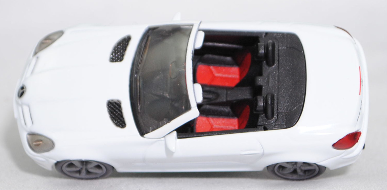 00003 Mercedes-Benz SLK 350 (interne Baureihenbezeichnung R 171, Vor-MoPf, Modell 2004-2008), reinweiß, innen schwarz/verkehrsrot, Bpr. 1002, SIKU SUPER, 1:55, m