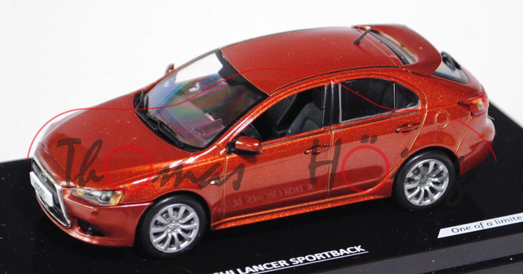 Mitsubishi Lancer Sportback (8. Generation, Typ CYO), Modell 2008-, orange pearl, VITESSE, 1:43, PC-