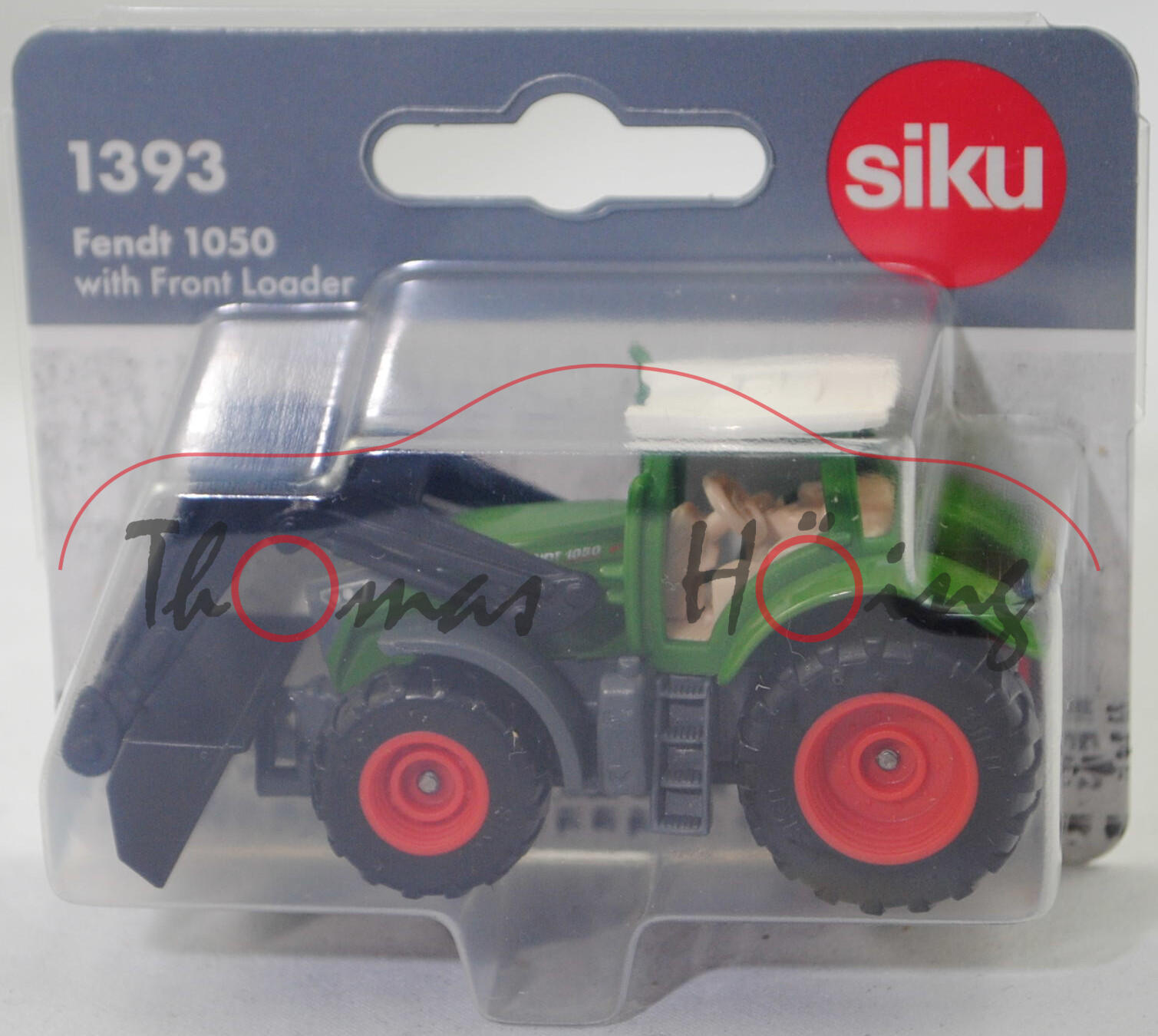 00001 Fendt 1050 Vario ProfiPlus (FWA 530.23, Modell 2019-2021) mit Frontlader, grün, Frontlader mit Schaufel mattschwarz, zusätzlicher Druck FENDT im Kühlergrill, SIKU, 1:87, P29f