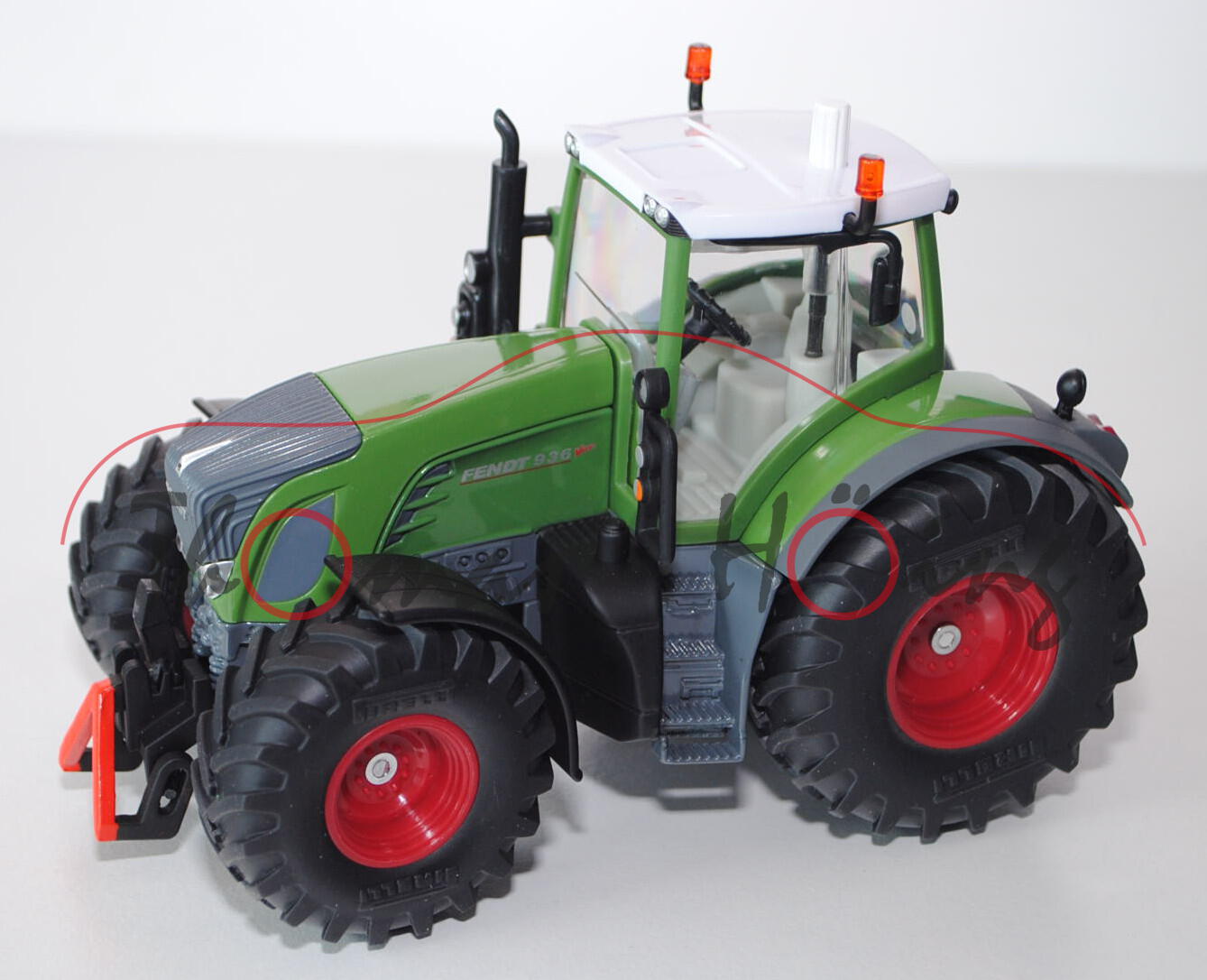 00000 Fendt 936 Vario, resedagrün/basaltgrau, Reifen mit Prägung PIRELLI, L17mP