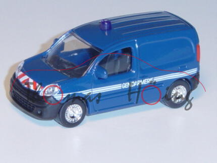 Renault Kangoo 2007 (2. Generation, Typ W), Modell 2008-2013, dunkel-enzianblau, GENDARMERIE, mit Bl