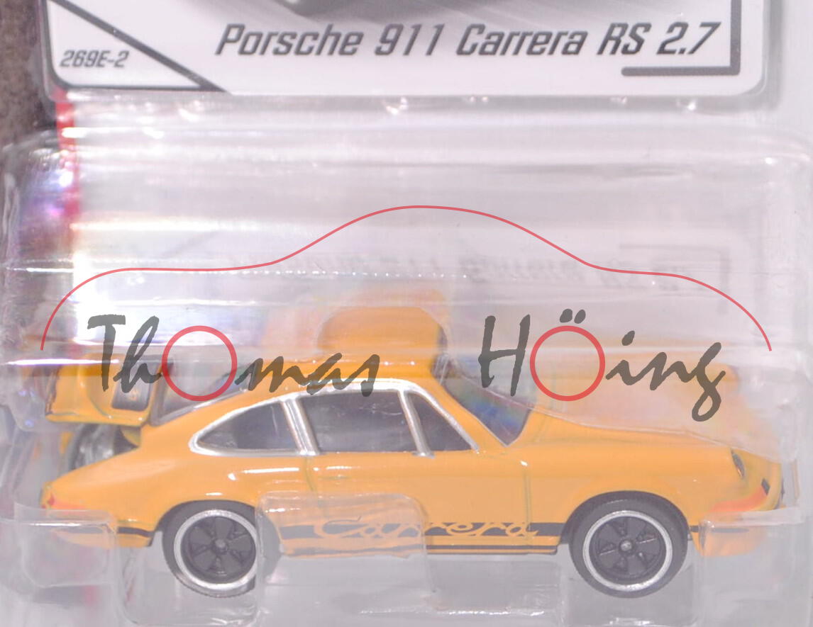 Porsche 911 Carrera RS 2.7 Touring (Modell 72-73), signalgelb, Nr. 269E-2, majorette, 1:56, Blister