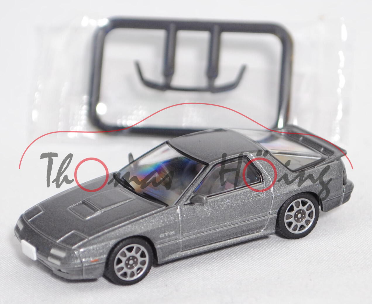 Mazda SAVANNA RX-7 GT-X (2. Gen., Facelift, Mod. 1989-1991), d.-basaltgraumet., TOMYTEC, 1:64, mb