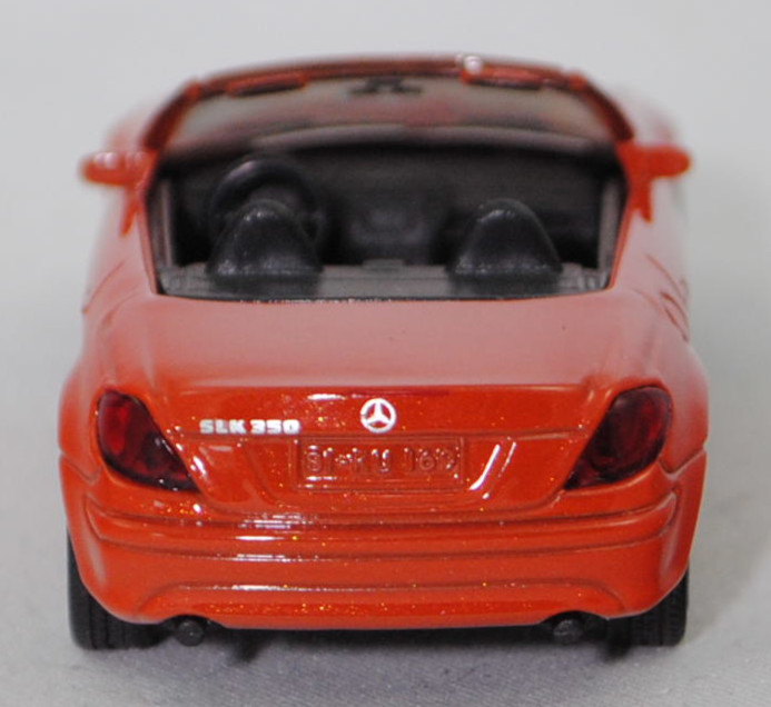 99900 EU Mercedes-Benz SLK 350 (interne Baureihenbezeichnung R 171, Vor-MoPf, Modell 2004-2008), energy orange, siku-Logo auf der Motorhaube, SIKU SUPER, 1:55, m (Limited Edition)