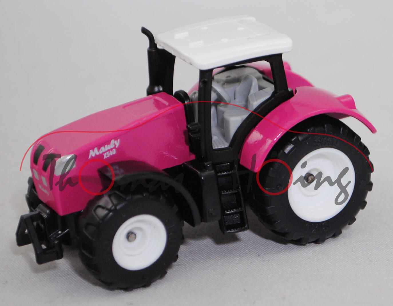 00000 Mauly X540 Traktor, Motorhaube pink, Dach Fahrerhaus weiß, SIKU SUPER, P29e