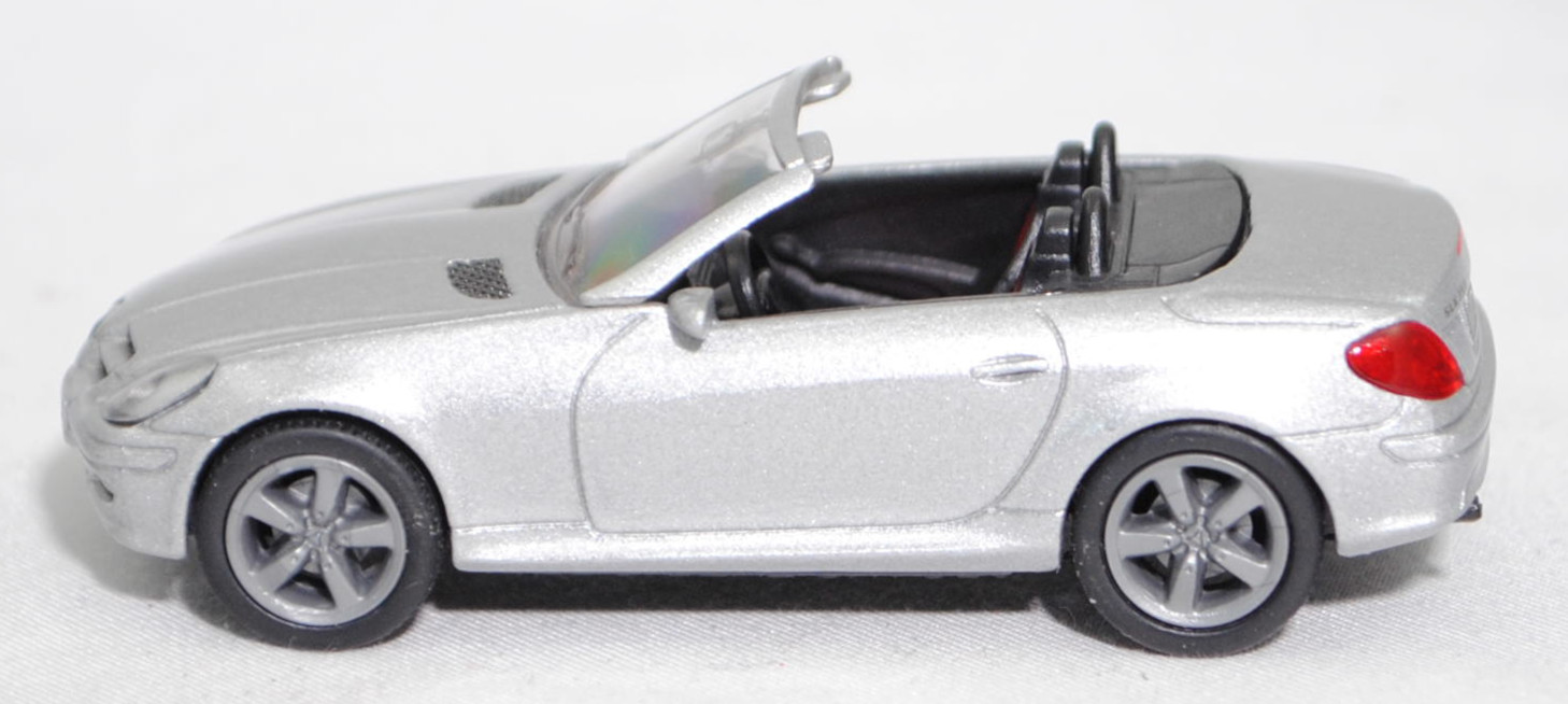 00000 Mercedes-Benz SLK 350 (interne Baureihenbezeichnung R 171, Vor-MoPf, Modell 2004-2008), silbergraumetallic, Bpr. MERC. BENZ SLK 350 und 1002, SIKU SUPER, 1:55, m