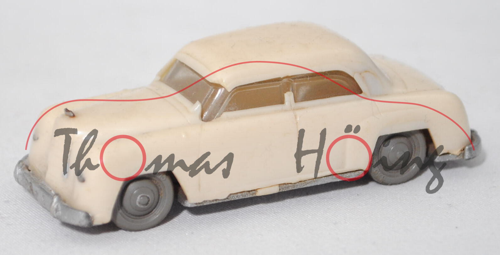 00002 Mercedes-Benz 180 (W 120 B I, Mod. 1953-1957), hellelfenbein, .t Schlepploch, RV 1, beschädigt