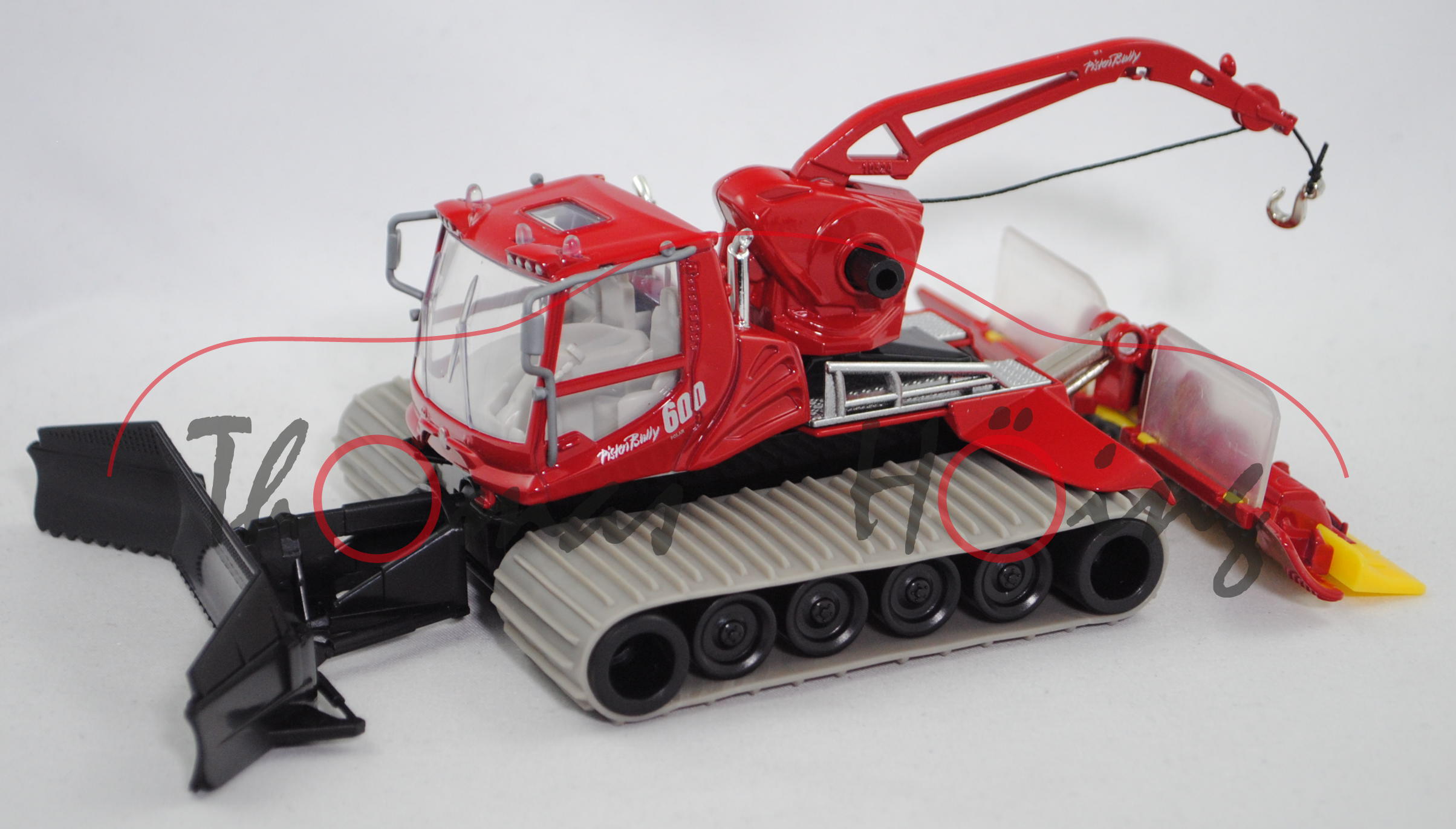 00002 Kässbohrer PistenBully 600 W Polar (Mod. 2008-), rot/schwarz/gelb, ohne Fahrer, 1:50, L17mpK