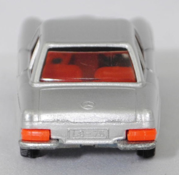 00007 Mercedes-Benz 280 SL (W 113, Pagode, Modell 1968-1971) mit Hardtop (Coupédach), silber, Bpr. V 302 / 1017, W-Germ, Verglasung rauch, R11 gerillt, SIKU SUPER, 1:60, m