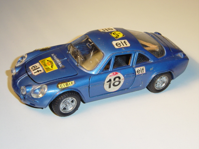 Renault Alpine 1600 S Rallye, blaumetallic, Rallye Monte Carlo, Nr. 18, Türen+Motorhaube+Kofferraum