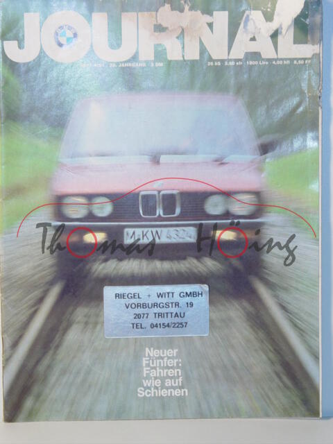 BMW JOURNAL, Heft 4, 1981, Heft mit Wasserschaden