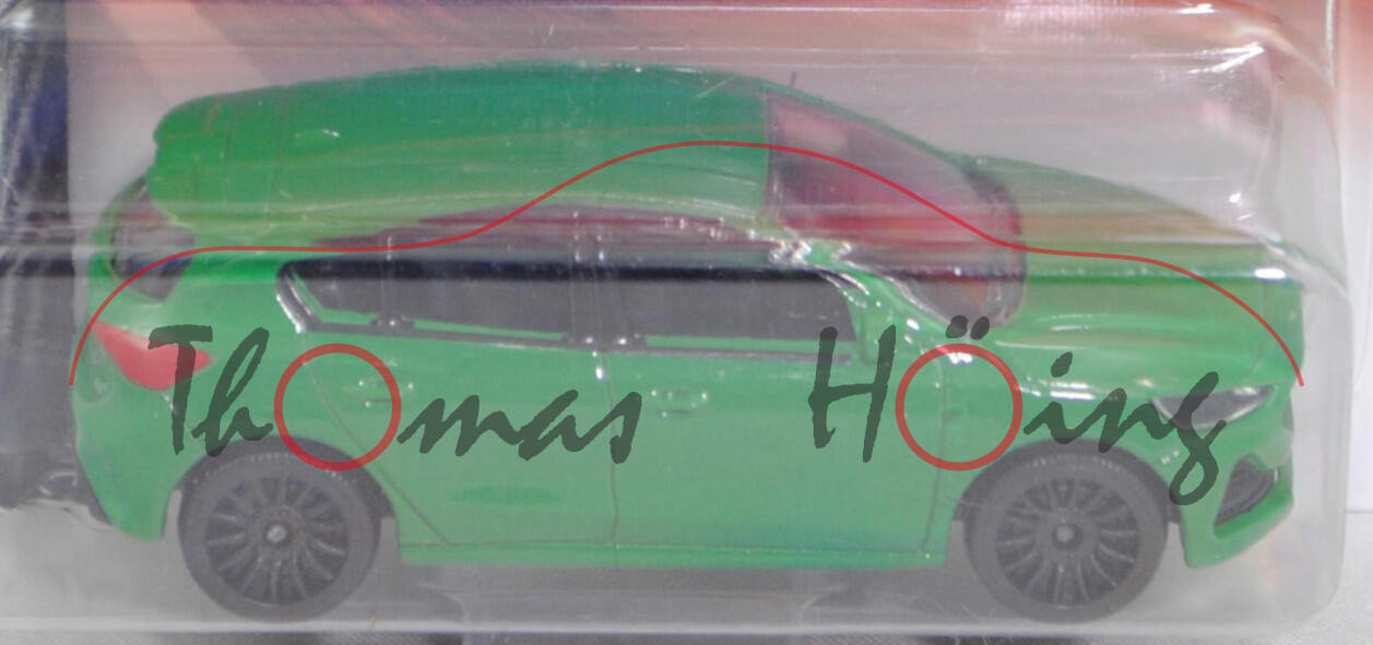 Ford Focus ST (4. Generation, Typ DEH / C519, Facelift 2021, Modell 2021-), verkehrsgrün, majorette, 1:60, Blister