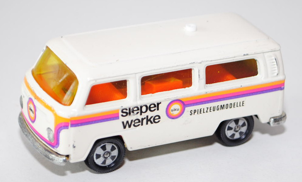 VW Bus (Typ T2b), Modell 1972-1979, cremeweiß, sieper / werke / siku / SPIELZEUGMODELLE, Verglasung