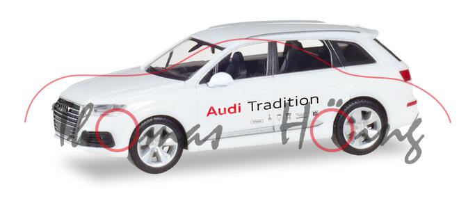 Audi Q7 (Typ 4M, Modell 2015-), carraraweiß, Audi Tradition, Herpa, 1:87, mb (EAN 4013150094085)