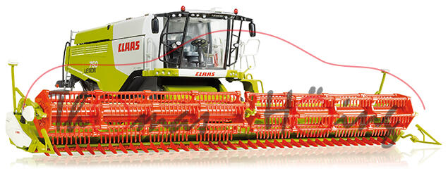 Claas Lexion 760TT Mähdrescher mit V 1200 Getreidevorsatz, claasgrün/perlweiß, 1:32, Wiking, mb