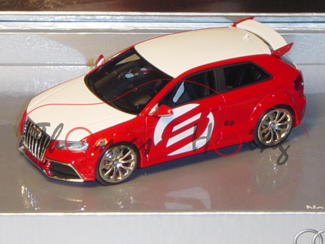 Audi A3 TDI clubsport quattro, Mj. 2008, rot/weiß, Looksmart, 1:43, Werbeschachtel (limitierte Aufla