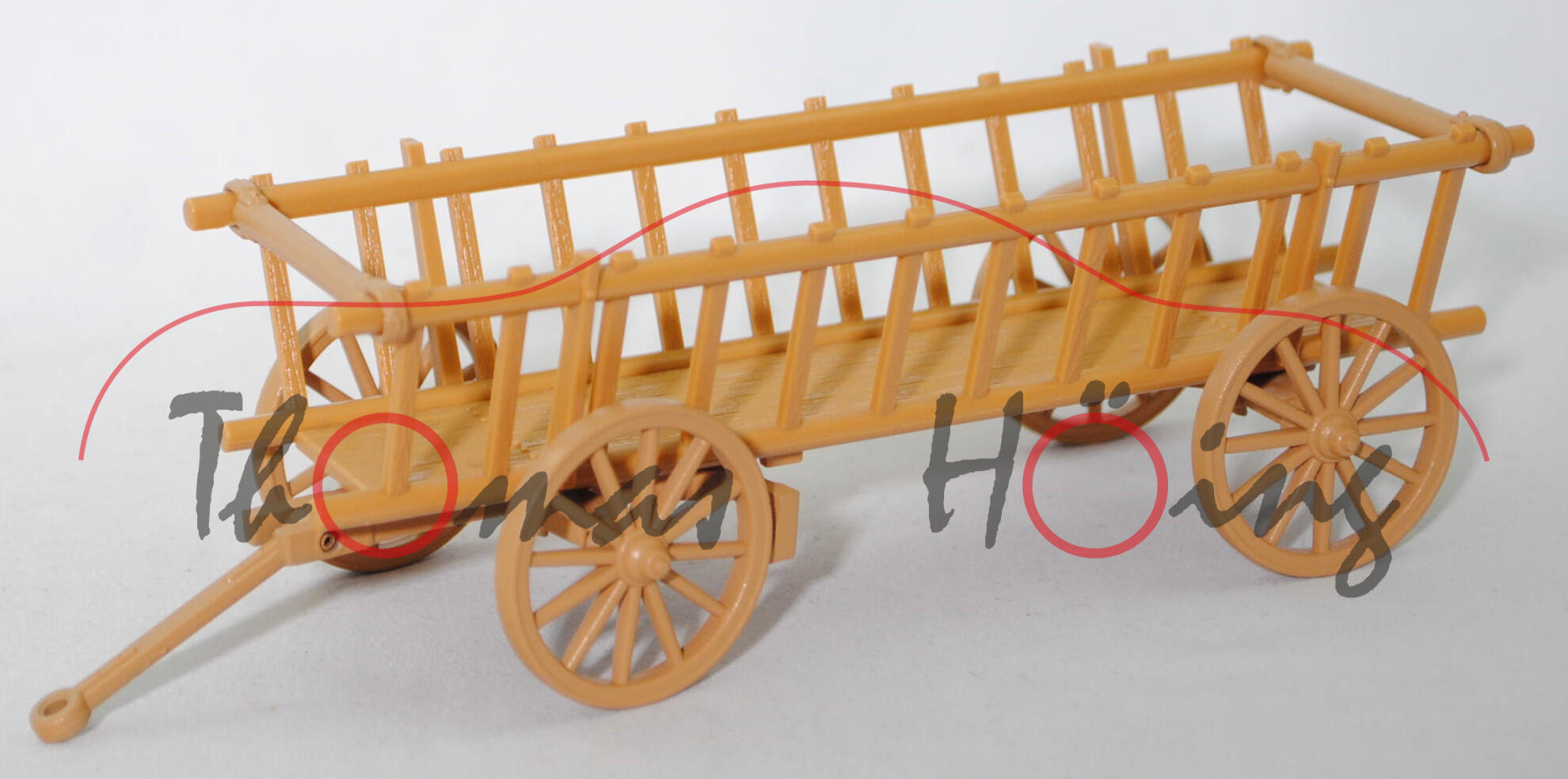 00000 Bauernwagen als Leiterwagen mit Zugöse für den Schlepperbetrieb, braunbeige, SIKU, 1:32