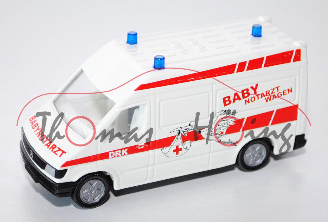 00000 Mercedes-Benz Sprinter I Rettungswagen, weiß, BABY / NOTARZT / WAGEN, SIKU, 1:55, L15