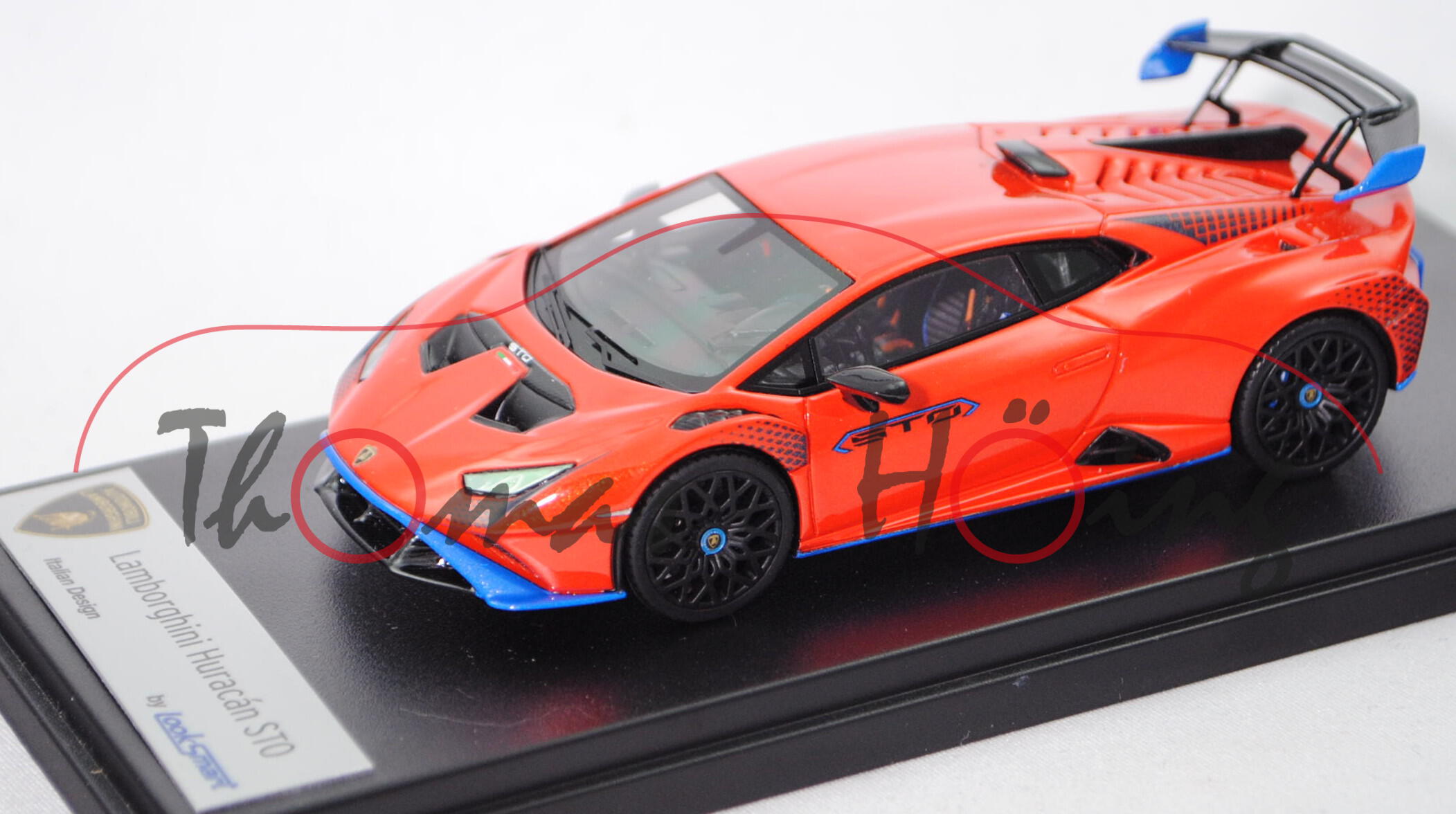 Lamborghini Huracán STO (Modell 2021-), arancio xanto (Code 0247), Looksmart Models, 1:43, PC-Box