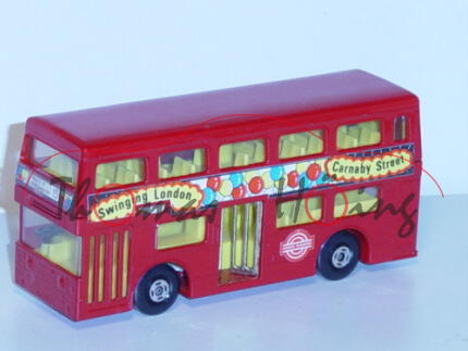 The Londoner Doppelstockbus, karminrot, Swinging London Carnaby Street / LONDON TRANSPORT und PREAD 