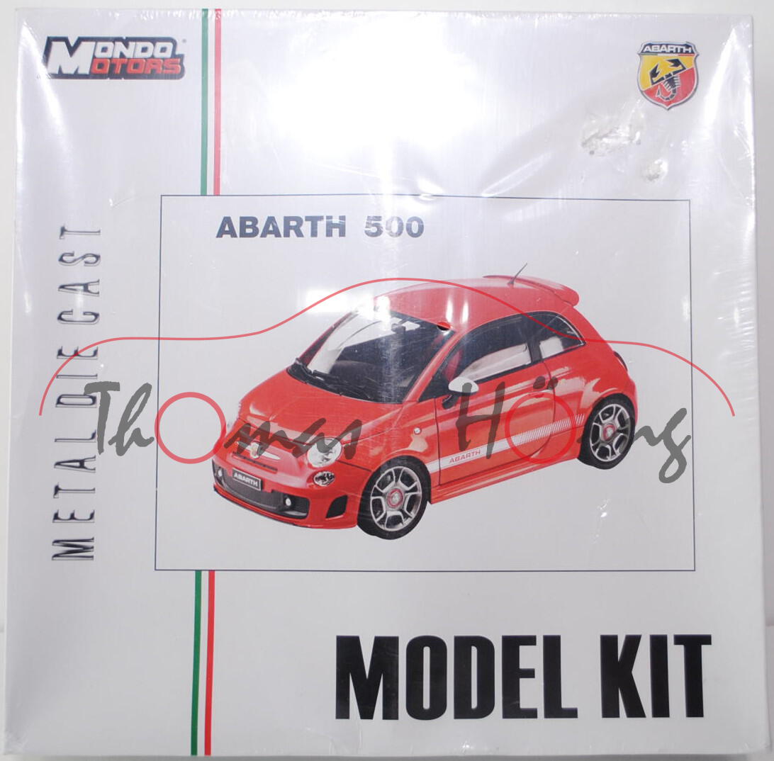 Abarth 500, Modell 2008-, passione rot, Bausatz, MondoMotors, 1:18, mb