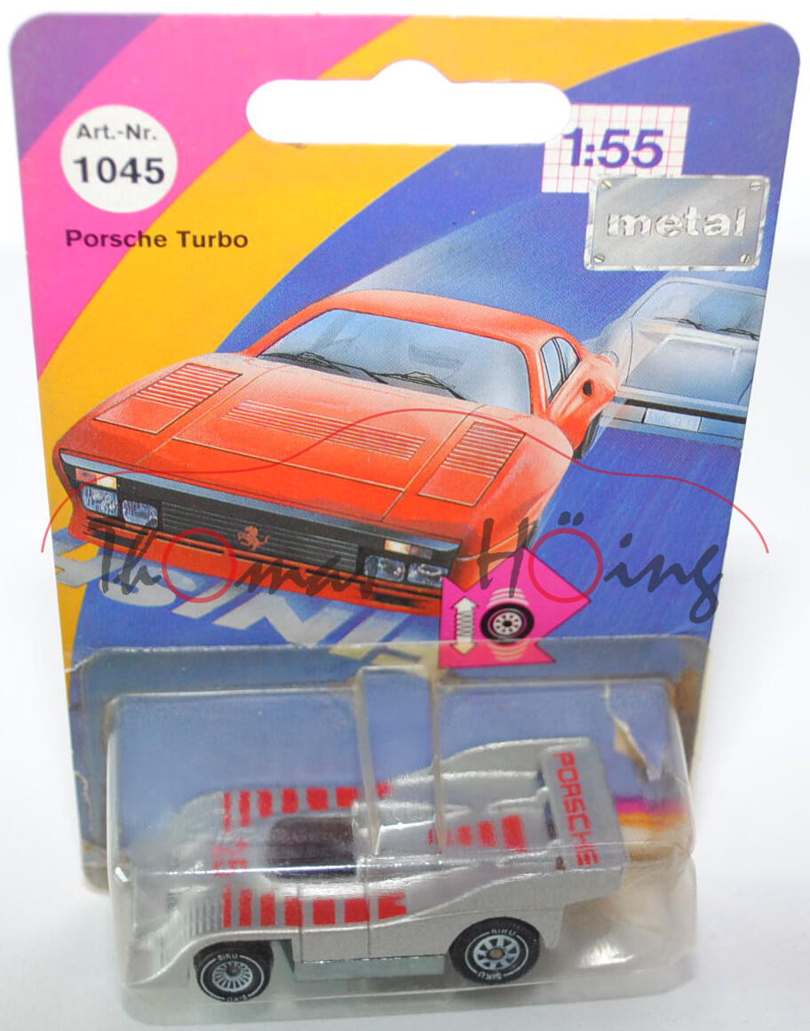 00001 Porsche 917/10 TC (TurboCharged, CanAm-Prototyp, Modell 1972), silbergraumetallic, innen schwa