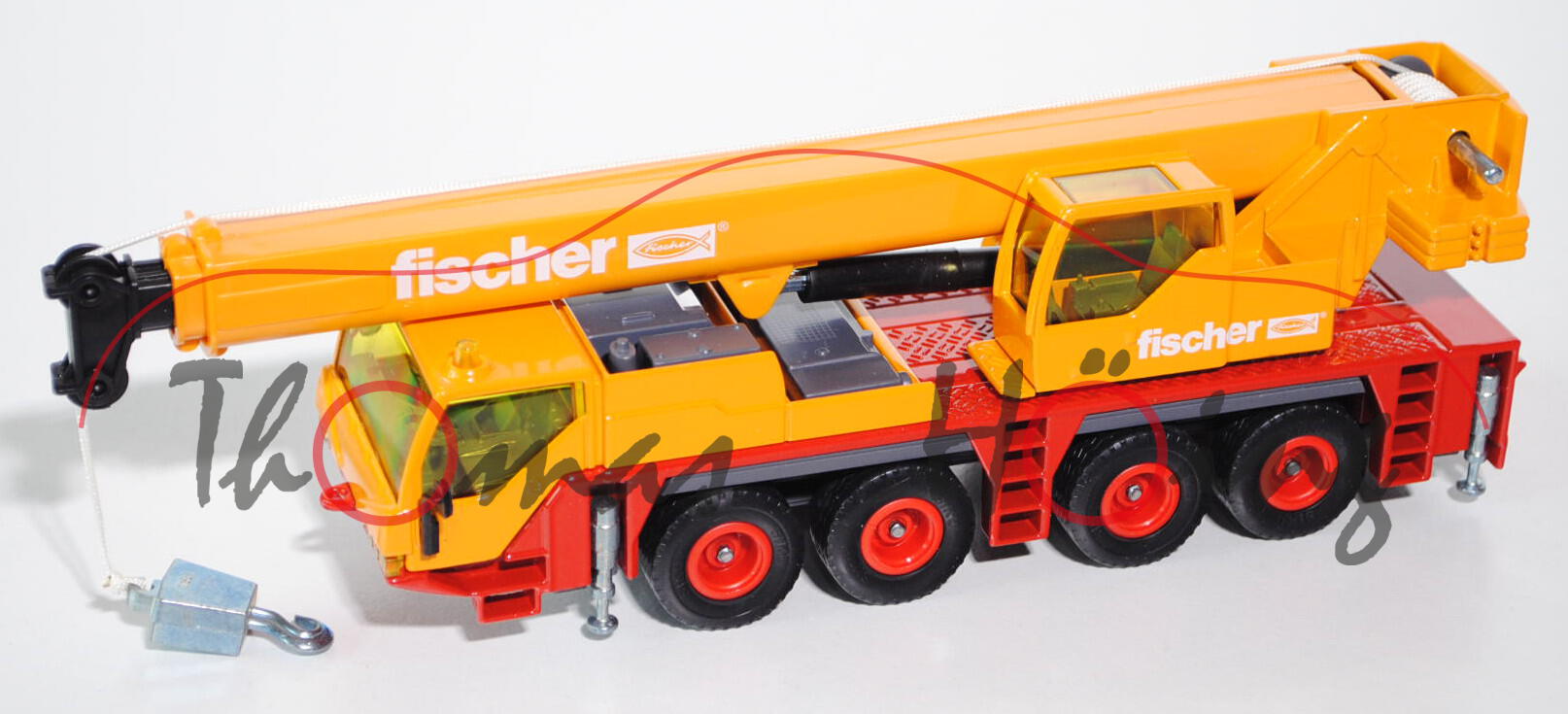 Autokran Liebherr LTM 1060/2, melonengelb/verkehrsrot, fischer und fischer-Logo, 1:55, L16n