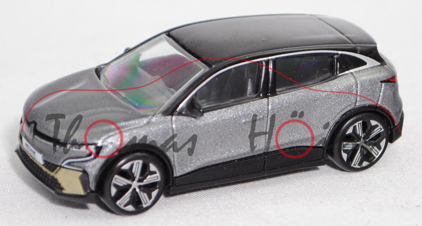 Renault Mégane E-Tech EV60 220hp optimim charge (Modell 2022-), dolomit-grau, Norev, 1:64, mb