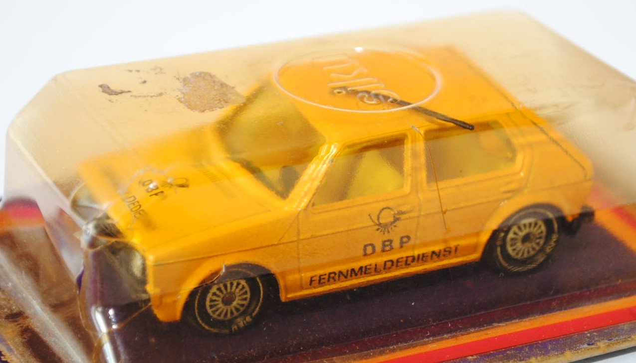 VW Golf I (Typ 17, Modell 1974-1978) DBP-Fernmeldedienst, kadmiumgelb, innen zinkgelb, Lenkrad schwa