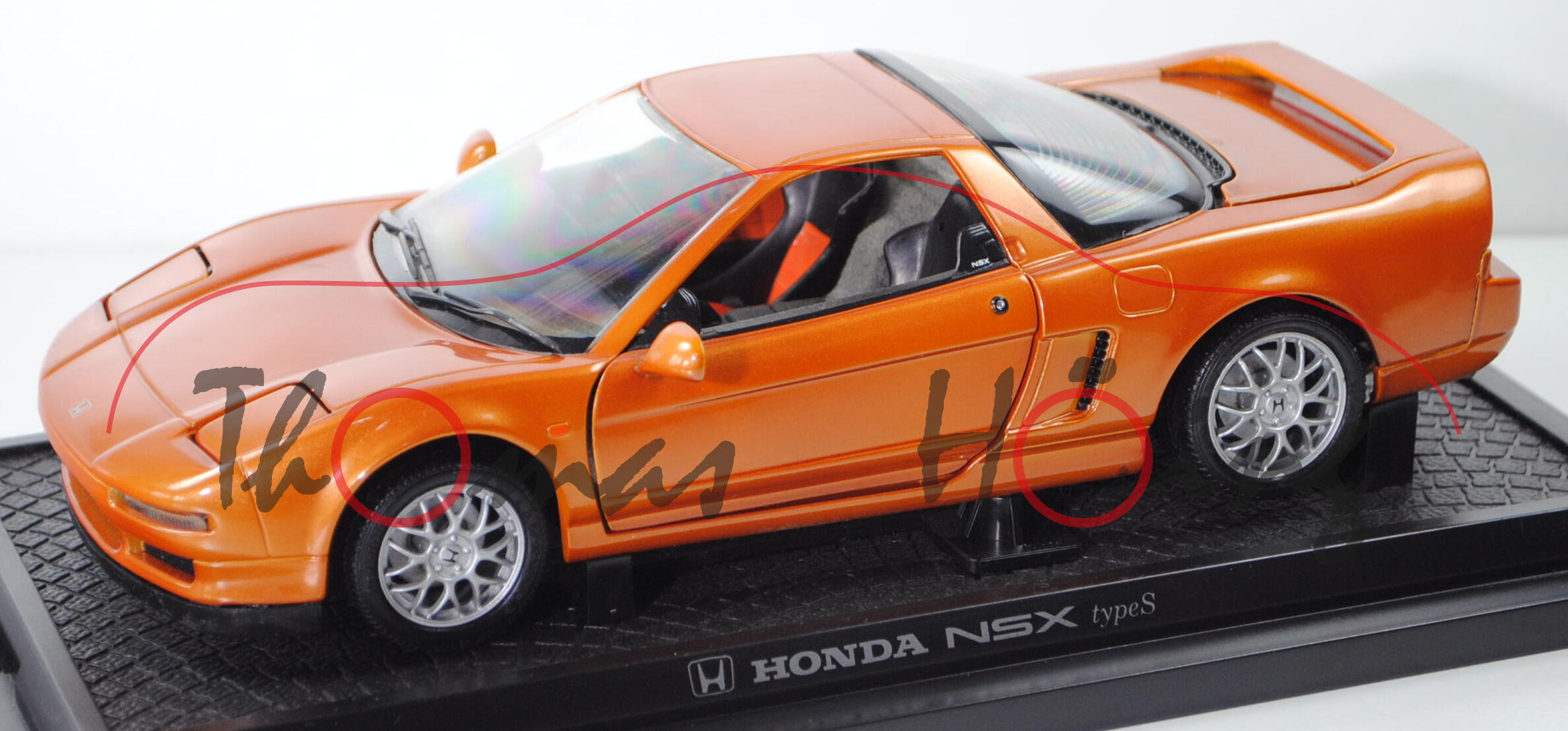 Honda NSX Type S (NSX-S) (1. Gen., Typ NA-2, Modell 1997-2002), imola orange pearl, Kyosho, 1:18, mb