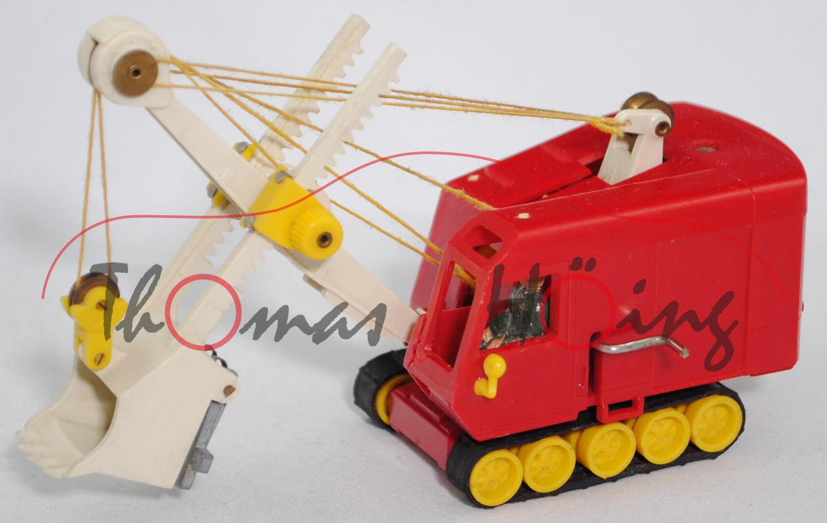 00001 MENCK-Universalbagger M 60 (Modell 1954-1965), rot, 2 Arbeitsscheinwerfer weg, Siku, 1:60