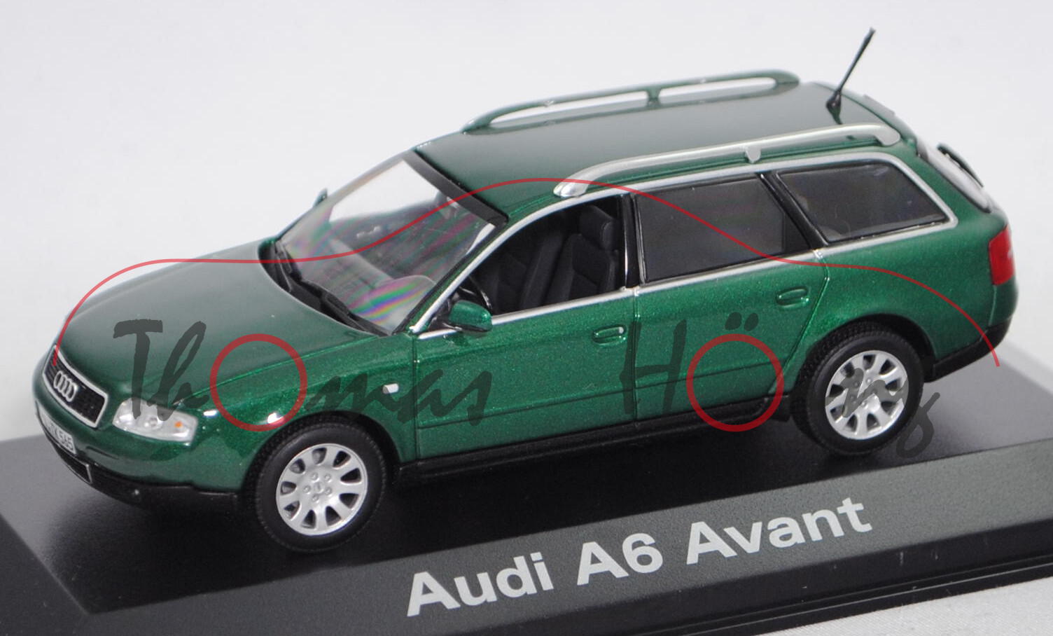 Audi A6 Avant 3.0 (C5, Typ 4B facelift, Mod. 2001-2005), racinggrün perleffekt, Minichamps, 1:43, mb