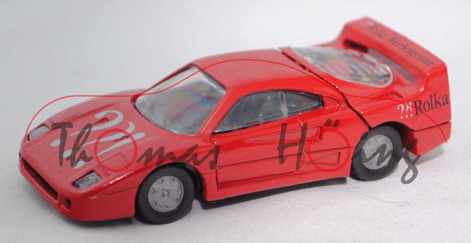 Ferrari F40 (Modell 1987-1992), karminrot, ROLKA, B6, Werbeschachtel (Limited Edition)