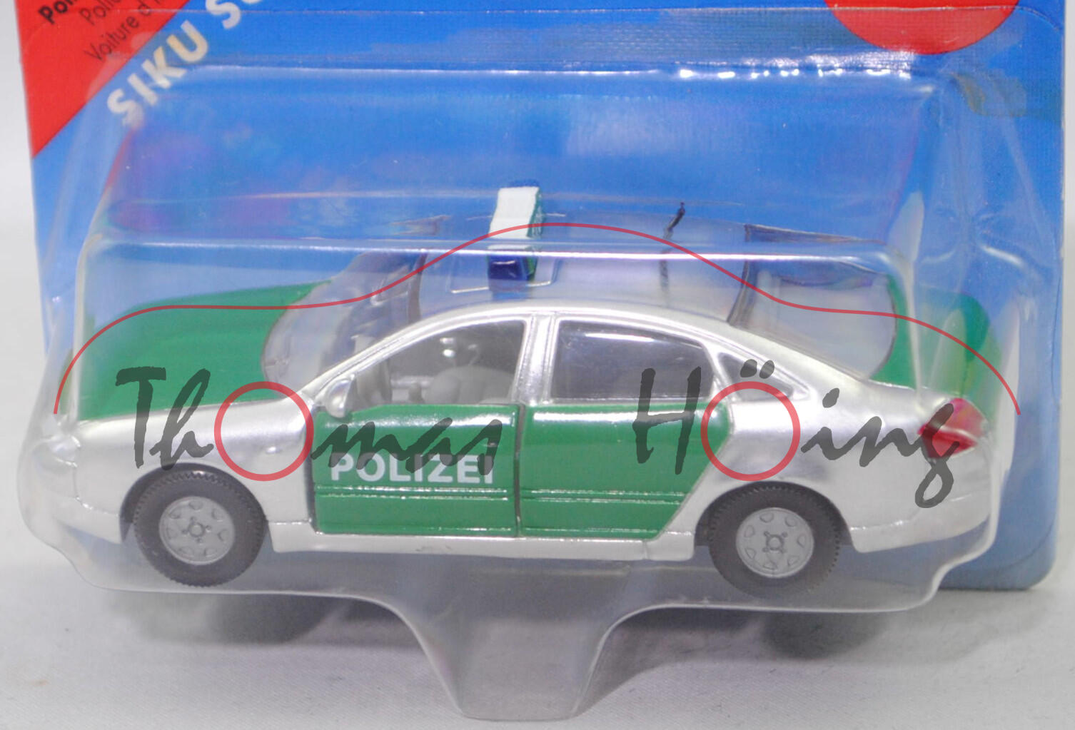 00000 Audi A6 1.9 TDI Advance (C5, Typ 4B, VFL, Mod. 97-01) Polizei-Einsatzfahrzeug, weißaluminiummetallic, POLIZEI, SIKU, 1:53, P28a