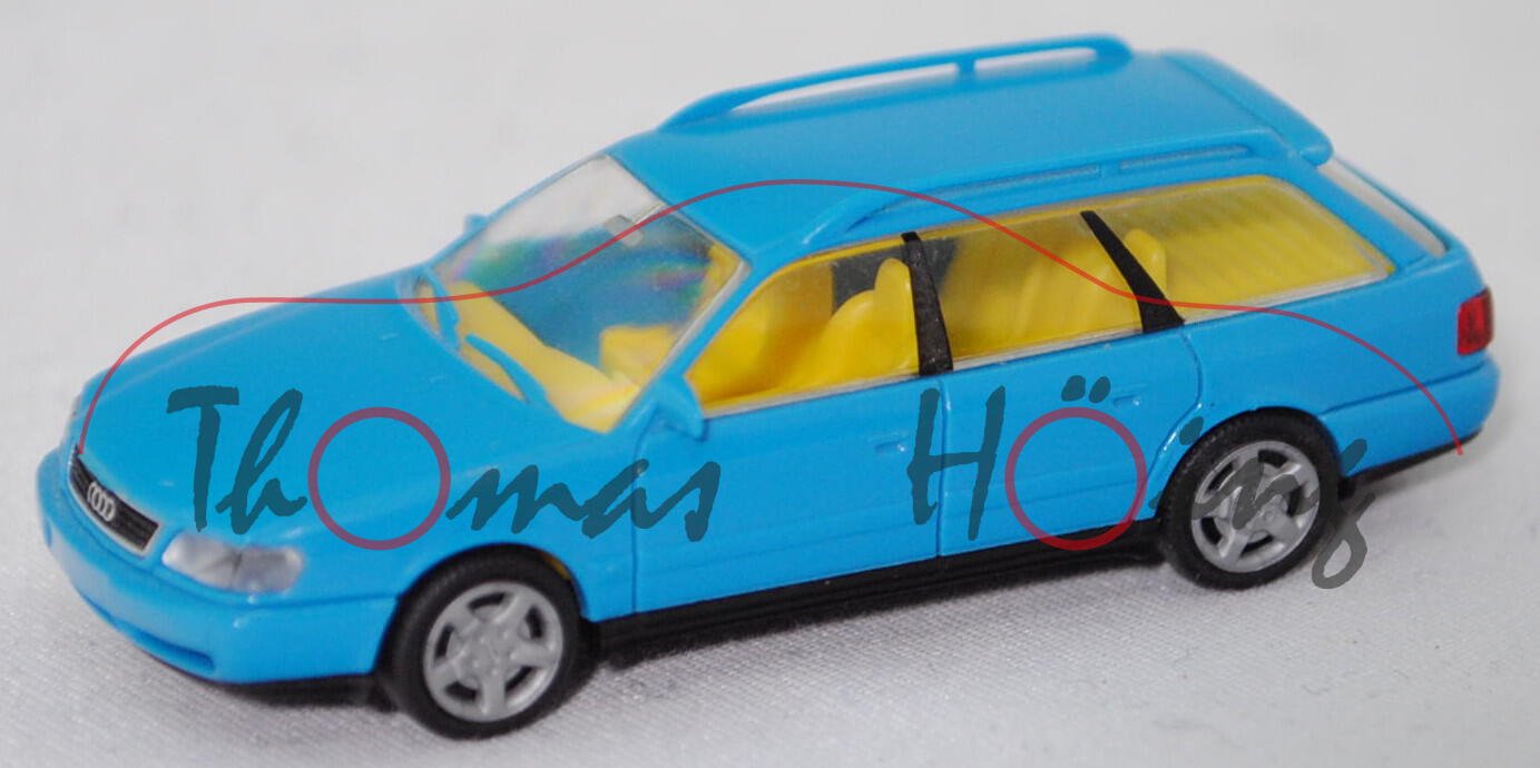 Audi A6 Avant (1. Gen. A6, Baureihe C4, Typ 4A, Modell 1994-1997), hell-himmelblau, Rietze, 1:87, mb